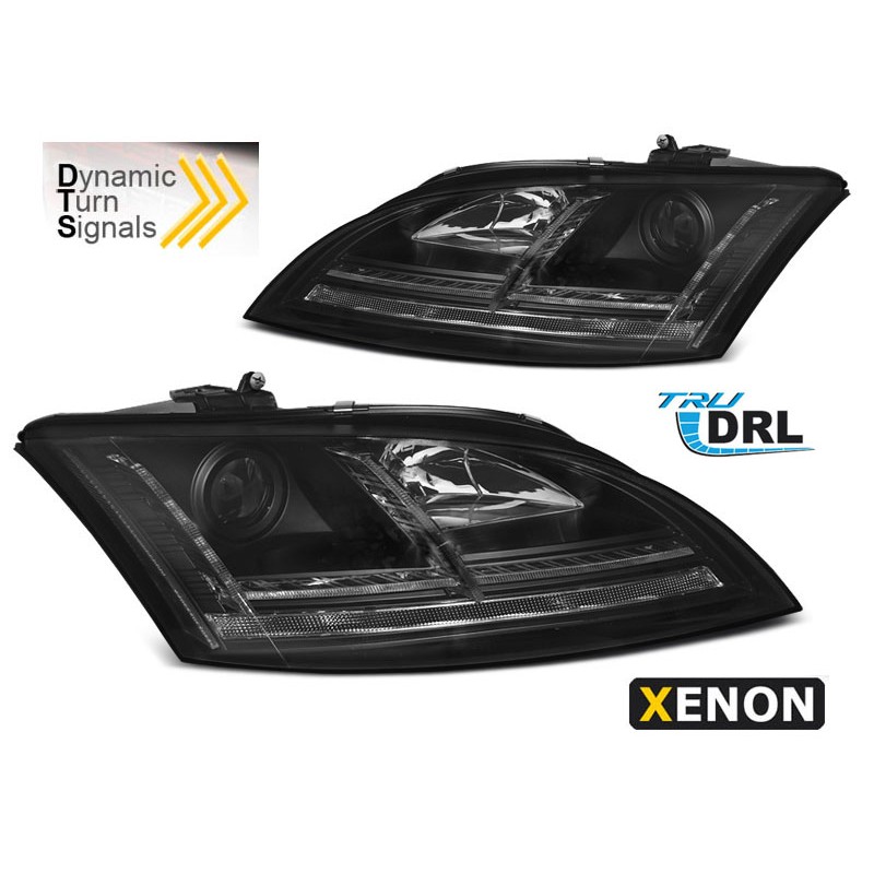 ΦΑΝΑΡΙΑ ΕΜΠΡΟΣ ΜΕ LED ΗΜΕΡΑΣ ΜΑΥΡΑ AUDI TT 8J 06'-10'
