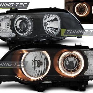 Φανάρια ANGEL EYES Μαύρο για BMW X5 E53 09.99-10.03