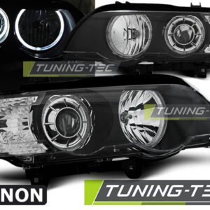 XENON Φανάρια ANGEL EYES LED Μαύρο για BMW X5 E53 09.99-10.03