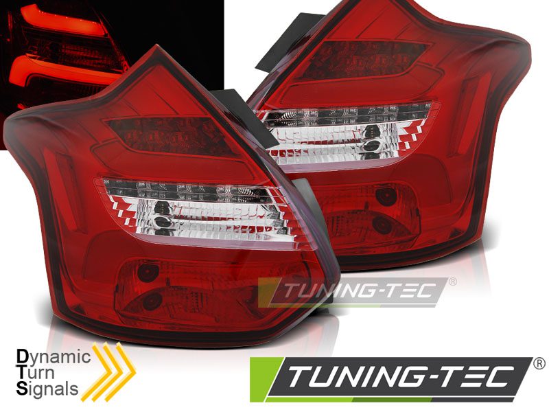 FORD FOCUS 3 11-10.14 HATCHBACK Κόκκινο Λευκό LED BAR SEQ IND.